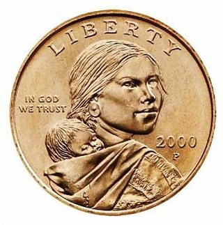 2000-P Sacagawea Golden Dollar Coin BU from Original Bank Roll