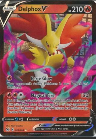 NM Ultra Rare Delphlox V Pokemon card TCG SWSH