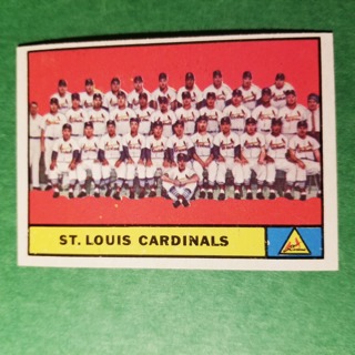 1961 - TOPPS EXMT - NRMT BASEBALL - CARD NO. 347 - ST LOUIS  TEAM - CARDINALS