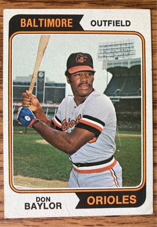 1974 Topps Don Baylor baseball card