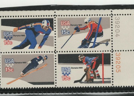 1980, #1795-1798, Winter Olympics