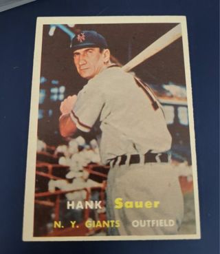 1957 Topps Hank Sauer card New York Giants