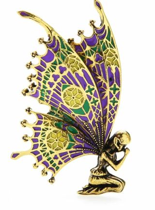 Exquisite Enamel Fairy Brooch