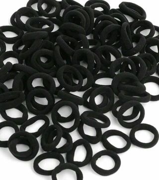 3pc black hair ties