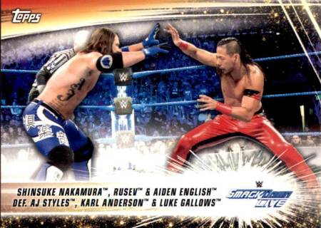 2019 Topps WWE Summerslam #53 Shinsuke Nakamura Rusev Aiden English SmackDown