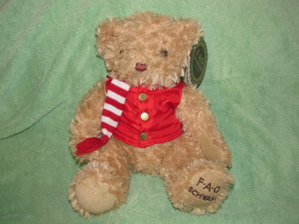 New F.A.O. Schwarz Stuffed Plush Teddy Bear toy