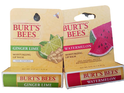 Burt's Bees Moisturizing Lip Balms (2) - Watermelon & Ginger Lime