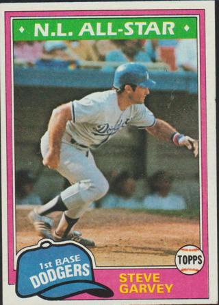 1981 Topps Steve Garvey Baseball Card #530 Los Angeles Dodgers