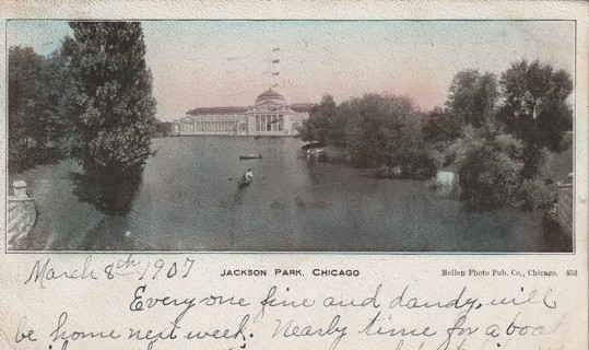 Vintage Used Postcard: e: 1907 Jackson Park, Chicago, IL