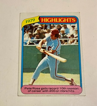 1980 Topps Pete Rose Baseball Card