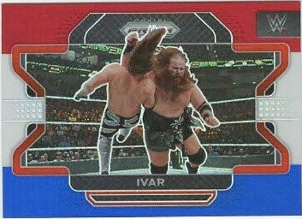 2022 WWE Prizm Ivar Viking Raiders Red, White & Blue Parallel #73!