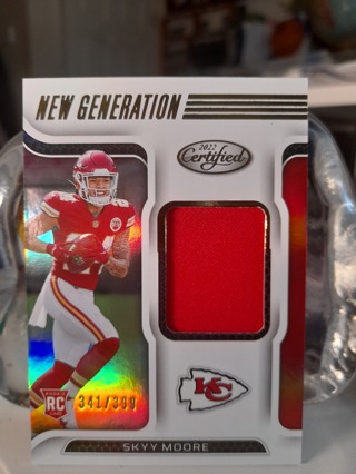 Rookie Skyy Moore Game Used Jersey #D 341/399 Chiefs