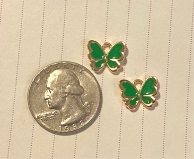 2 pc Butterfly charms 