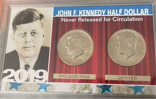 2019 John F. Kennedy Half Dollar: Never Released for Circulation Set (2 pcs)