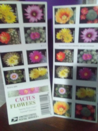 40 Brand New Catus Blossoms Forever Stamps