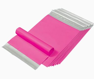 ➡️⭕(2) Pink Poly Mailers 10x13"