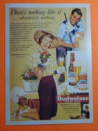 Vintage looking Budweiser Postcard