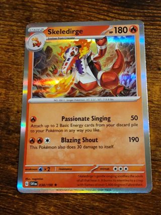 Pokemon Skeledirge holo rare card 038/198