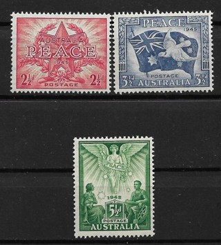 1946 Australia Sc200-3 End Of WWII MH C/S of 3