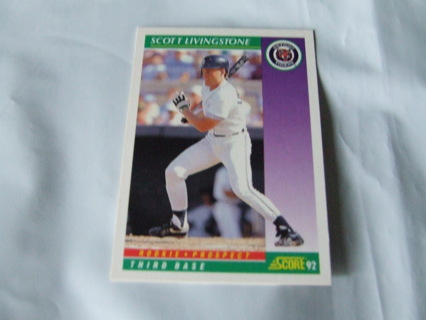 1992 Scott Livingstone Detroit Tigers Score Card #414