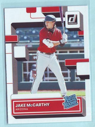 2022 Donruss Jake McCarthy RATED ROOKIE Baseball card # 73 Diamondbacks