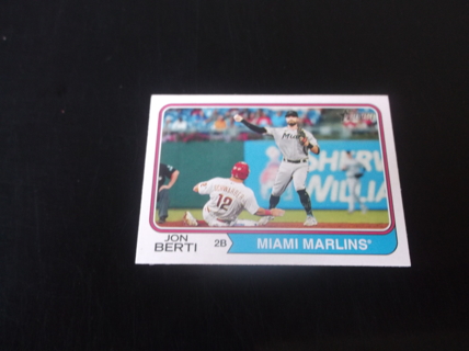 2023 Topps Heritage   Jon Berti    card    #53     Miami Marlins