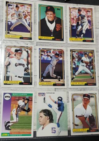 16 Assorted Giants Cards
