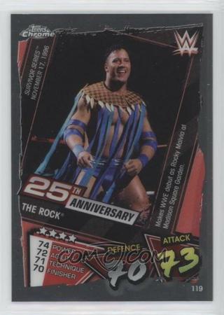 THE ROCK DWAYNE JOHNSON 2021 WWE TOPPS CHROME ATTAX 25TH ANNIVERSARY