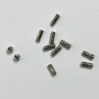 Silver Tube Spacer Beads + Extras 
