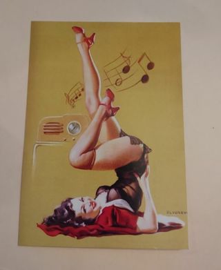 Vintage Looking Pinup Postcard