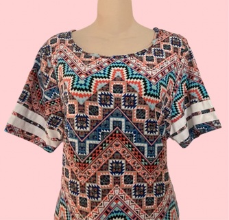 NEW Ultra Soft Bobbie Brooks Women’s XL Stretch Aztec print dress 