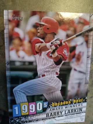 2020 TOPPS 1990s DECADES BEST BARRY LARKIN CINCINNATI REDS BASEBALL CARD# DB-69