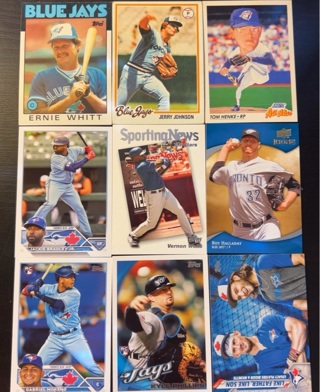 9 Toronto Blue Jays baseball cards 