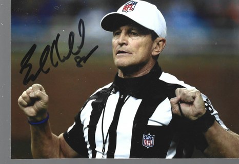 EDWARD HOCHULI NFL OFFICIAL AUTOGRAPHED 4X6 PHOTO