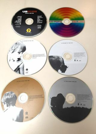 U2 CD Bundle Of 6 CD'S ~ No Cases Or Booklets Included