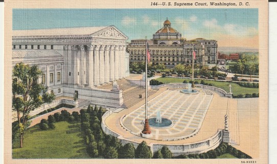 Vintage Used Postcard: 1943 U.S. Supreme Court, Washington DC