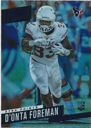 2017 PRESTIGE DONTA FOREMAN XTRA POINTS BLUE FOIL HOLO ROOKIE CARD