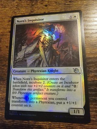 Magic the gathering mtg Norns Inquisitior foil card March of the machine