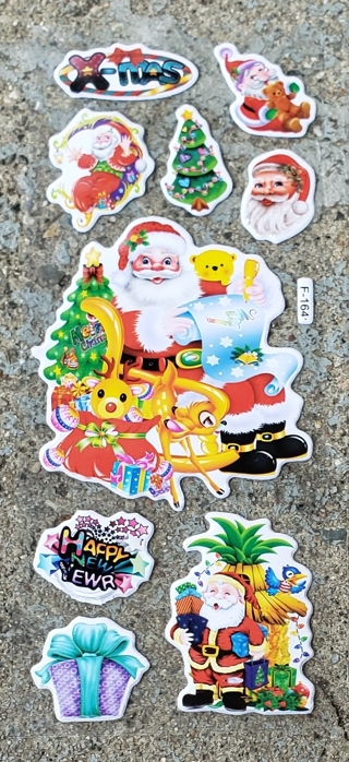 CHRISTMAS PUFFY VINYL STICKERS STYLE 16