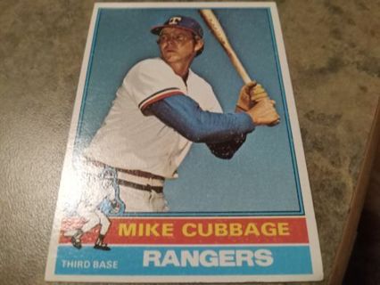 1976 TOPPS MIKE CUBBAGE TEXAS RANGERS BASEBALL CARD# 615