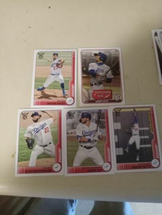 2021 Los Angeles Dodgers 5 Card Lot