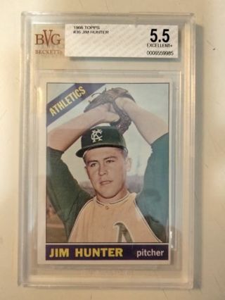 1966 Jim Hunter graded 5.5 Beckett