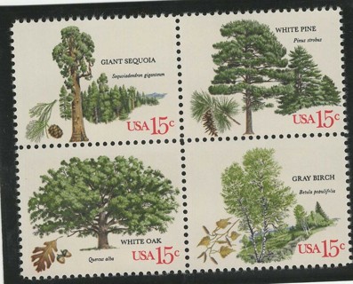 1978, Four trees Stamp, #1764-1767