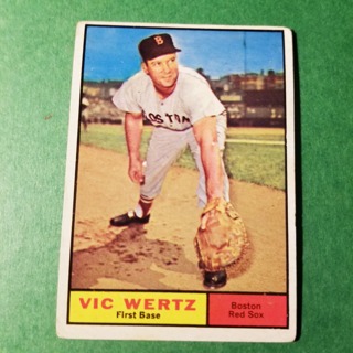 1961 - TOPPS BASEBALL CARD NO. 340 - VIC WERTZ - RED SOX