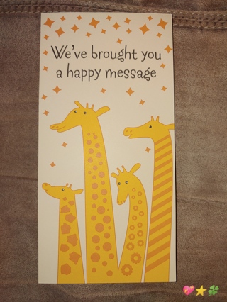 Giraffe Happy Message Card