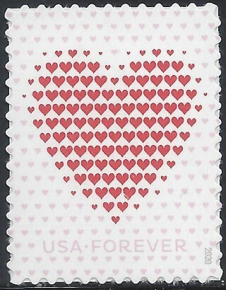 First class USA used stamp HEART