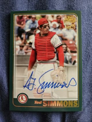 2023 Topps Archives 2001 Fan Favorites Autograph Ted Simmons