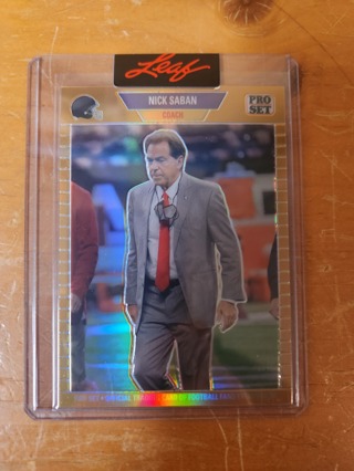 2023 Leaf Pro Set Gold Nick Saban Coach /199