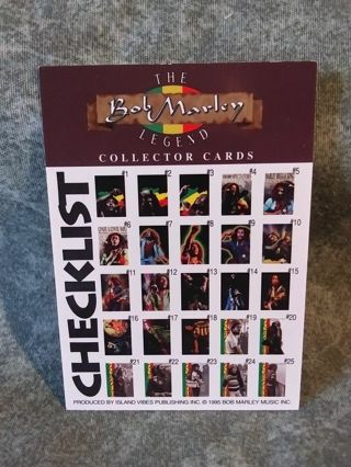 Bob Marley Trading Card Checklist