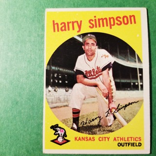 1959 - TOPPS BASEBALL CARD NO. 333 - HARRY SIMPSON - A'S - SHARP